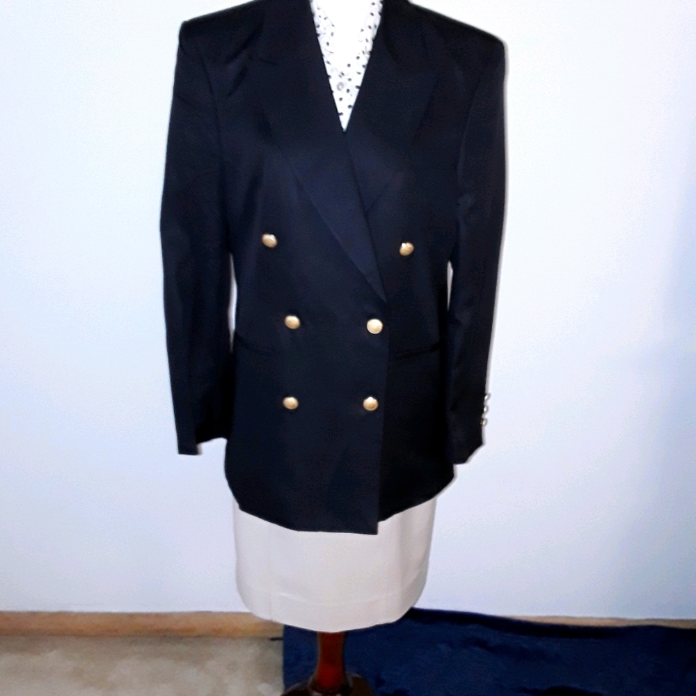 J.Peterman Black Silk Blazer